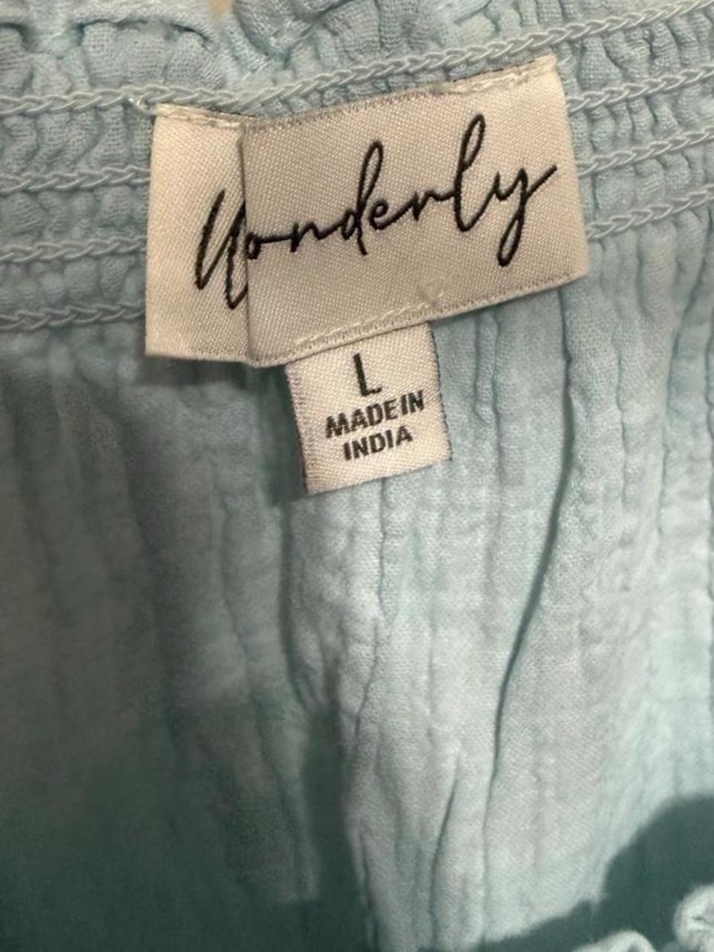 Wonderly Light Blue Off-Shoulder Tunic - Picture 3 of 3